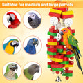 MEWTOGO Large Bird Parrot Toys for Cockatoos African Grey Macaws and Amazon Parrots Bird Gift