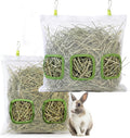 2Pcs Mesh Rabbit Hay Feeder Bag for Bunny, Guinea Pigs, Chinchillas