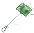 Aquarium Fishing Net Fish Tank Cleaning Tools Fine Mesh Net with Plastic Handle Green 8 Inch