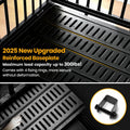 Oranland 48 inch Heavy Duty Indestructible Dog Crate,2025 New Upgraded Reinforced Baseplate for Large Dogs,XL Dog Crate for High Anxiety Dogs/Max Load Capacity 250lbs/Double Door with Wheels
