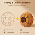 Bird Nest for Cage, Hanging Rattan Parakeet Nest，Washable Breathable