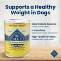 Blue Buffalo Homestyle Recipe Healthy Weight Chicken Dinner with Garden Vegetables Paté Natural Wet Dog Food, Made with Natural Ingredients, Vitamins & Minerals, 12.5-oz. Can (12 Count)