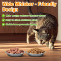 ARGCONNER 6 Pcs Stainless Steel Cat Bowls, Metal Cat Bowls Whisker Friendly, 5.5Inch Shallow Wide Cat Food Dishes, Replacement Basic Cat Plates