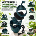700ml Reptile Waterfall Fountain with Feeder Bowl, Filter and 3-Flow Pump
