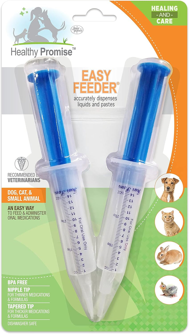 Four Paws Healthy Promise Easy Feeder Pet Feeding Syringe, 2 Count
