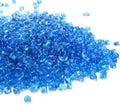 Lawei 5LB Fish Tank Gravel, Polished Small Aquarium Substrate Gravel Sand, Blue Sea Glass Beads for Vases, Irregular Dec