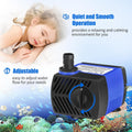 AQUANEAT Small Fountain Pump, 80 GPH Mini Submersible Water Pump with 3.3 ft Tubing, for Aquarium Fish Tank, Pet Water F