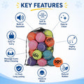 INSUM Squeaky Dog Balls - Squeaky Tennis Balls for Dogs, Multicolor | Medium - 2.5'', 20Pack