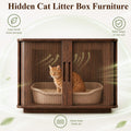 31.5" Litter Box Enclosure, Hidden Cat Furniture Cabinet