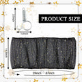 JULMELON 2Pcs Adjustable Bird Cage Seed Catcher(Black) Birdcage Nylon Mesh Cover Twinkle Star Universal Birdcage Cover for Parakeet Round Square Cage with Spring Hook