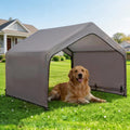 Pawmmo Dog Shade Shelter Outdoor Tent for Large Medium Dogs, Outside Doghouse Sun Rain Canopy Dog House with Waterproof Roof Ground Nails for Cats Pigs Livestock 4'x4'x3.3'