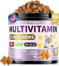 Taurine for Cats Vitamins Treats, 15 in 1 Multivitamin 500 Crunchy & Creamy