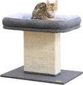 Catry Cat Perch with Washable Replaceable Bed & Wide Sisal Scratching Post