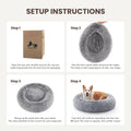 Donut Dog Bed Medium Size Dog, Round Cat Beds for Small Dogs