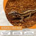 ReptiEarth Reptile Bedding, Fluffy Coconut Fiber Substrate 12 Quart Organic Coco Ready to Use for Bioactive Snake Terrar