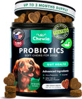 CHEWIA Probiotics for Dogs – Probiotic Chews for Yeast Balance, Gut Health, Itchy Skin & Diarrhea Relief – with Digestive Enzymes, Prebiotic FOS & Pumpkin – Dog Probiotics for Puppies & Adults