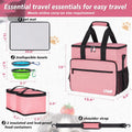 5 Set Dog Travel Bag for Supplies, Dog Lovers, Large Pet Travel Kit Includes 2 Food Containers, 2 Collapsible Bowls, Pin