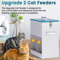 Automatic Cat Feeder for 2 Cat, 42cups/10L Automatic Pet Feeder for Dogs and Cats, Multiple Cats Feeder Outdoor Large Ca