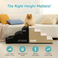 COZY KISS Dog Stairs for Small Dogs, 4 Step Pet Stairs for Beds & Couches