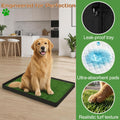 Dog Grass Pad with Tray 32"x22" Dog Potty Grass with 8pc Pee Pads