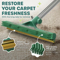 Carpet Rake for Pet Hair Removal Tool with Copper Teeths, 60” Long Handle – 3 in 1 Heavy-Duty Pet Hair Remover Kit for D