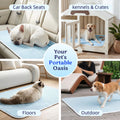 Mora Pets Dog Cooling Mat Instant Self Cooling Pad for Dogs & Cats Breathable Washable Summer Pet Cool Mat Indoor Outdoor, Puppy Cold Blanket for Floor Crate Car Travel Use Small 28'' x 22'' Blue