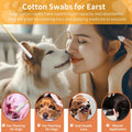 300 PCS 6 Inch Long Cotton Swabs in Box - Professional Large Cotton Swabs with Bamboo Handle - Double Sided Dog Ear Swab
