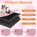 Pet Feeding Mat 12"x20"- Absorbent Dog Mat, Small Pet Food Mat, Rubber Pet Food Mat, Pet Food Mats for Floor Waterproof, Dog Water Matt for Sloppy Drinker, Cat Food Bowl Mat, Pink