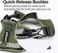 pangdi Cat Harness and Leash Escape Proof Extra Large Kitten Harness Maine Coon Cat Vest for Walking Travel, Dark Green, XL