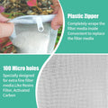 AQUANEAT Aquarium Filter Media Bags 6pcs Fish Tank Extra Fine 100 Micron Mesh Bags with Plastic Zipper for Activated Car