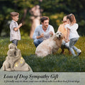 INLOMEM Dog Memorial Gift, Granite Sculpture, Hand-Sculpted Resin Pet Loss Sympathy Gift with LED Candle Holder, Home Decor for Pet Owners
