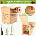 Squirrel House for Outside with Predator Guard,16.5" Squirrel Nesting Box