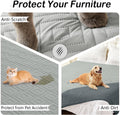 hyha Waterproof Dog Blanket, Soft Pet Bed Blankets, Waterproof Sofa Couch Cover for Dogs Washable, Reversible Pet Couch Covers for Sofa Furniture (30x70 Inch, Grey/Dark Grey)