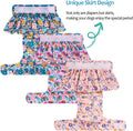 CuteBone Female Dog Diapers with Skirts 3 Pack Reusable Puppy Dresses Pants for Heat Cycle Period QBD11S