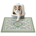Unicorn Catcher Cat Litter Mat 24" x 15" Non-Slip Litter Box Mat Washable Litter Catcher Mat for Litter Box Indoor Food Mat Supplies Essentials, DarkSeaGreen