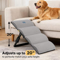 Veehoo Foldable Dog Ramp for Bed Couch Large Dogs, Adjustable 12-20'' High