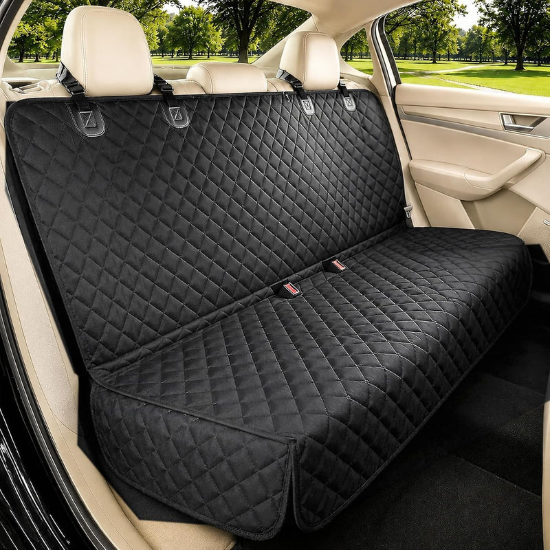 Protect Seats from Mud & Fur - Full Bench Back Seat Cover for Dogs & Kids