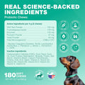 CHEWIA Probiotics for Dogs – Probiotic Chews for Yeast Balance, Gut Health, Itchy Skin & Diarrhea Relief – with Digestive Enzymes, Prebiotic FOS & Pumpkin – Dog Probiotics for Puppies & Adults
