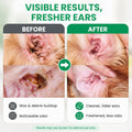Dog Ear Cleaner & Cat Ear Wash with Flexible Silicone Tip, Gentle Deep Cleaning Solution for Ear Wax, Dirt & Odor, Aloe 