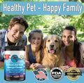 Wild Alaskan Salmon Krill Oil Chews for Dogs - 120 Soft Treats - Omega 3 6 9 Fish Supplement EPA, DHA for Itch-Free Skin