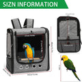 GRLEAYIE Bird Carrier Bag Bird Travel Cage with Stand, Lightweight Backpack for Parrot, Large Portable Bird Travel Bag, Pet Transparent Breathable Travel Cage