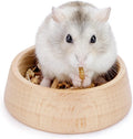 Niteangel Wooden Hamster Food Bowl: Beech Stable & Hammy Pattern for Dwarf