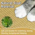 DYAUS Rabbit Scratching Pad, Sisal Bunny Scratch Pad, Natural Rabbit Foraging Mats for Cages, Indoor Bunny Toys Accessor