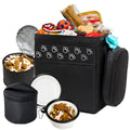 CLAWIST Dog Travel Bag - Airline Approved, 2 Food Containers, 2 Bowls, Treat Pouch & Accessories