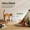 PETLIBRO Cat Water Fountain Stainless Steel Tray, Wireless Pump Cat Fountain, Ultra Quiet Pet Water Fountain, 2.5L Autom