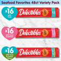 Delectables Squeeze Up Tuna with Salmon & Catnip Variety Pack, Creamy Squeezable Puree, Lickable Wet Cat Treats, Grain-Free, No Added Fillers, 0.5 Ounces Tube, 48 Tubes Total
