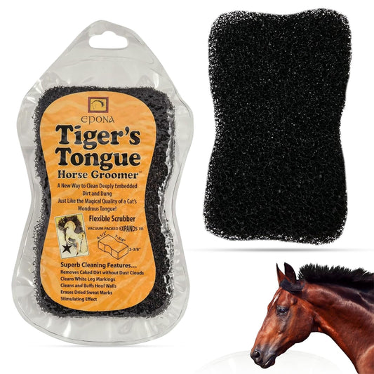 Epona Tiger’s Tongue Horse Groomer – Deep Cleaning Scrubber & Massager for Horses – Removes Dirt, Dried Sweat Marks & Da
