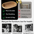 Spindro 3 Pack Large Cat Scratcher Cardboard, Oval Cat Scratcher Bed Cat Scratch Pad Board Lounge Couch for Indoor Cats Bowl Shaped Cat Scratching Post Nest for Cats Grinding Claw Furniture Protector