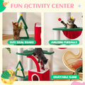 SHA CERLIN 67in Tall Cat Tree/Climbing Tower with Top Perch, Hammock, Sisal Scratching Posts/Cute Condo for Indoor Kitti