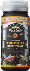 Ultra Fresh Tetra Fish Food, Slow Sinking, All Natural Ingredients, Wild Sword Prawns, Spirulina, Color Enhancement, Sma